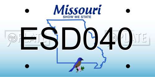 ESD040 Missouri License Plate