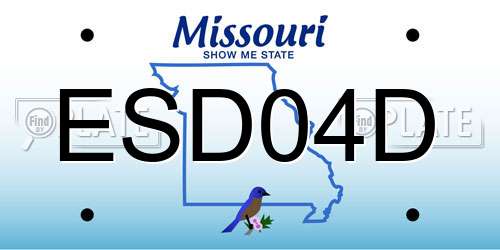 ESD04D Missouri License Plate