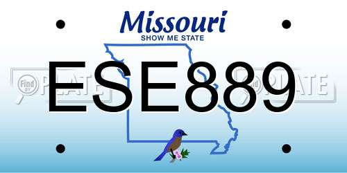 ESE889 Missouri License Plate