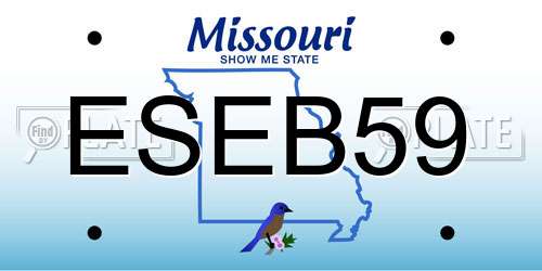 ESEB59 Missouri License Plate