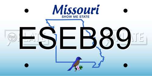 ESEB89 Missouri License Plate
