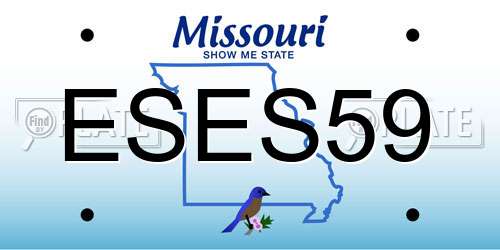 ESES59 Missouri License Plate