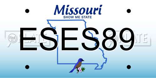 ESES89 Missouri License Plate
