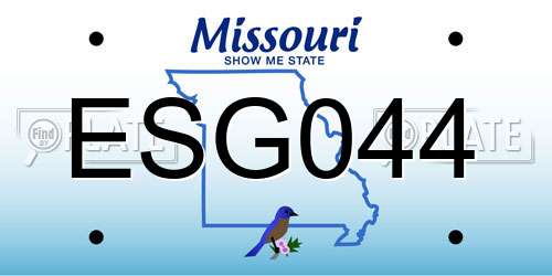 ESG044 Missouri License Plate