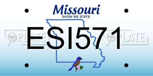 ESI571 Missouri License Plate