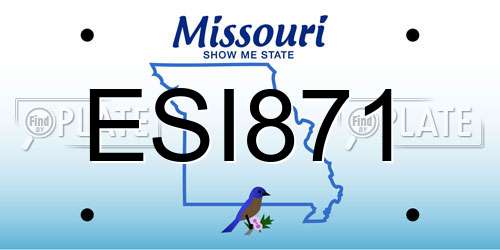 ESI871 Missouri License Plate