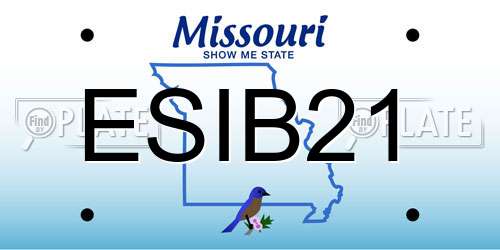 ESIB21 Missouri License Plate