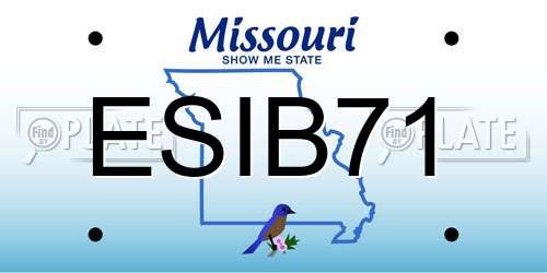 ESIB71 Missouri License Plate
