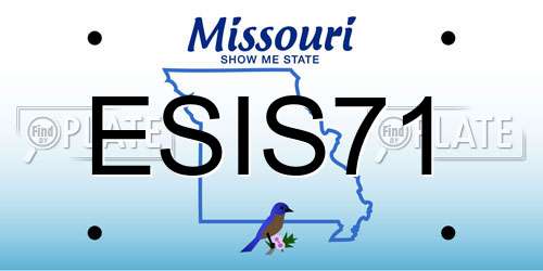 ESIS71 Missouri License Plate