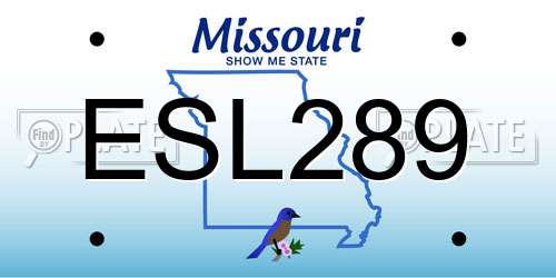 ESL289 Missouri License Plate