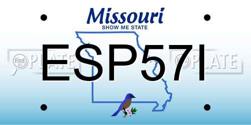 ESP57I Missouri License Plate