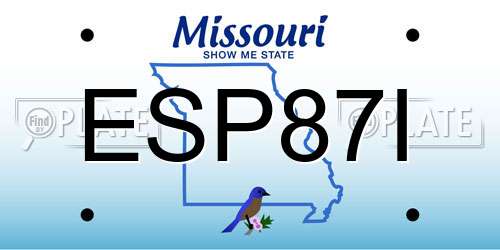 ESP87I Missouri License Plate