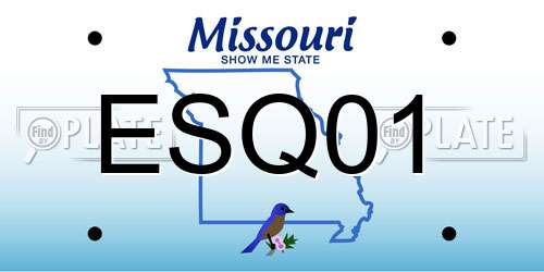 ESQ01 Missouri License Plate