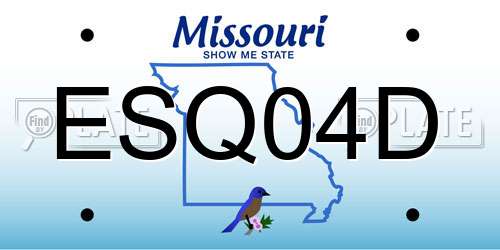 ESQ04D Missouri License Plate
