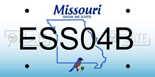 ESS04B Missouri License Plate