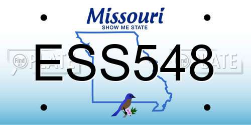 ESS548 Missouri License Plate