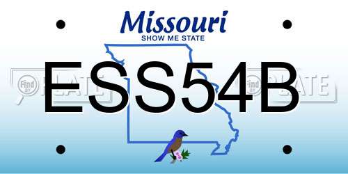 ESS54B Missouri License Plate