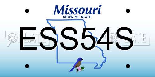 ESS54S Missouri License Plate