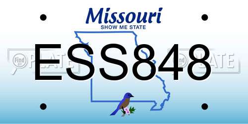 ESS848 Missouri License Plate