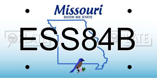 ESS84B Missouri License Plate