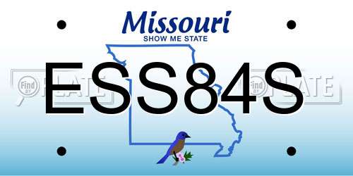 ESS84S Missouri License Plate
