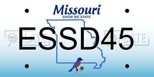 ESSD45 Missouri License Plate