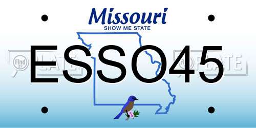ESSO45 Missouri License Plate