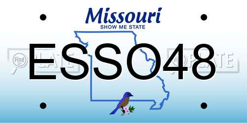 ESSO48 Missouri License Plate