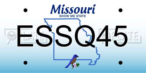 ESSQ45 Missouri License Plate