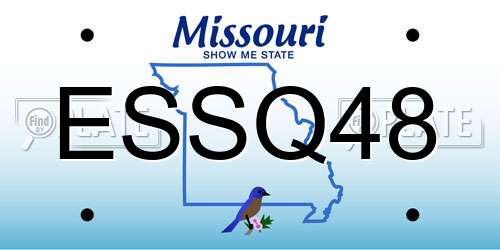 ESSQ48 Missouri License Plate