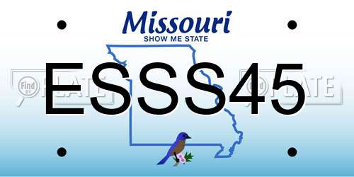ESSS45 Missouri License Plate