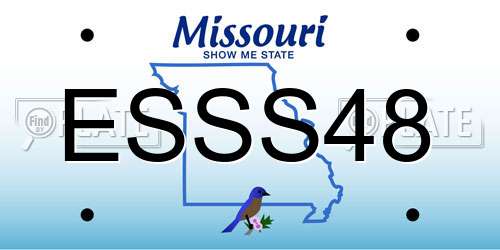 ESSS48 Missouri License Plate