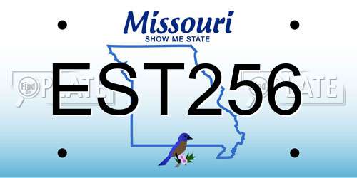 EST256 Missouri License Plate