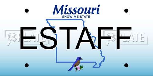 ESTAFF Missouri License Plate