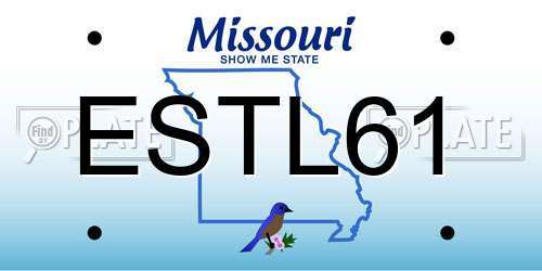 ESTL61 Missouri License Plate