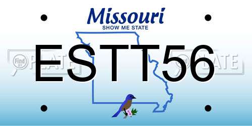 ESTT56 Missouri License Plate