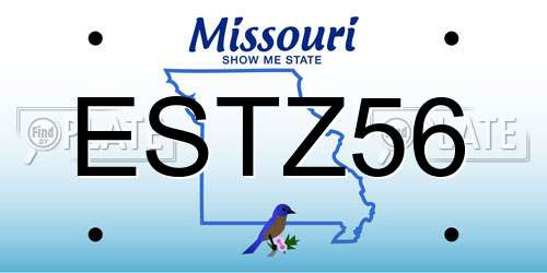 ESTZ56 Missouri License Plate