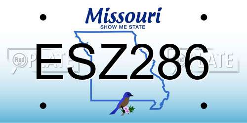 ESZ286 Missouri License Plate