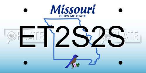 ET2S2S Missouri License Plate