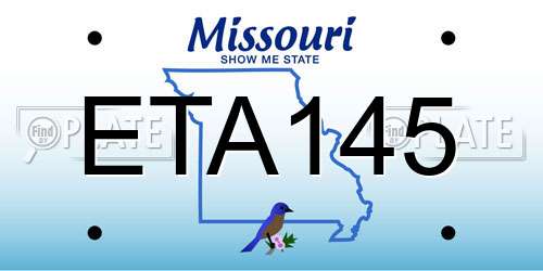 ETA145 Missouri License Plate