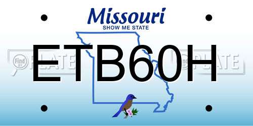 ETB60H Missouri License Plate
