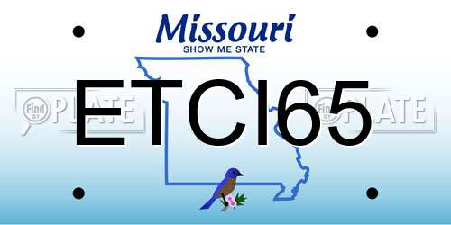 ETCI65 Missouri License Plate