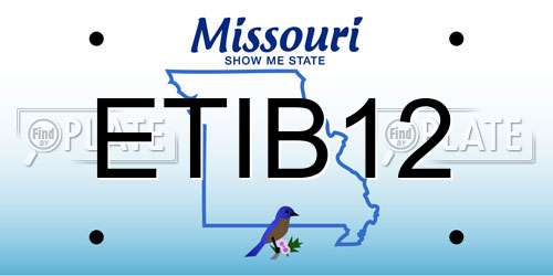ETIB12 Missouri License Plate