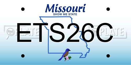 ETS26C Missouri License Plate