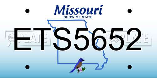 ETS5652 Missouri License Plate