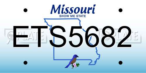 ETS5682 Missouri License Plate