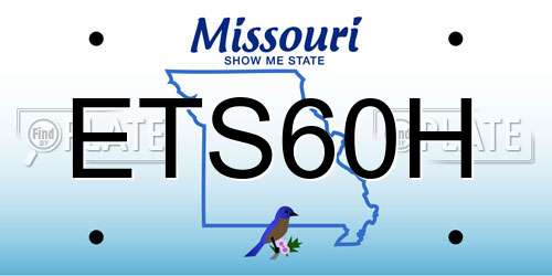 ETS60H Missouri License Plate