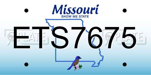 ETS7675 Missouri License Plate