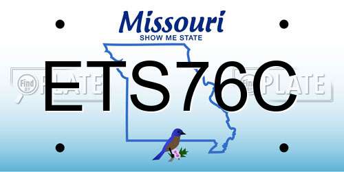ETS76C Missouri License Plate