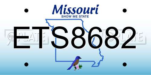 ETS8682 Missouri License Plate